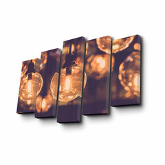 Viieosaline reproduktsioon Põlevad lambid hind ja info | Seinapildid | kaup24.ee