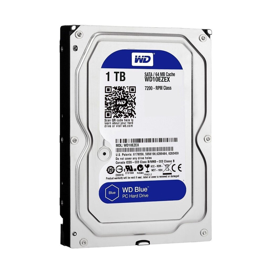 Kõvaketas Western Digital Caviar Blue 1TB SATA 7200RPM 64MB WD10EZEX hind ja info | Sisemised kõvakettad (HDD, SSD, Hybrid) | kaup24.ee