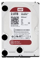 Sisemine kõvaketas Western Digital Red 2TB IntelliPower SATA3 64MB WD20EFRX hind ja info | Sisemised kõvakettad (HDD, SSD, Hybrid) | kaup24.ee