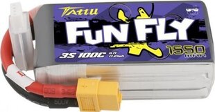 Аккумулятор Tattu Funfly 1550 мАч, 11,1 В, 100C 3S1P XT60 цена и информация | Смарттехника и аксессуары | kaup24.ee