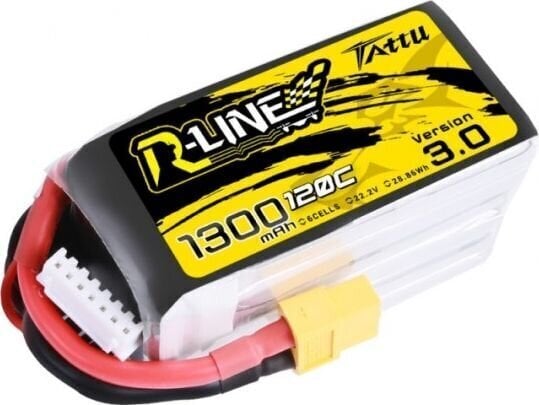 Aku Tattu R-Line versioon 3.0 1300mAh 22,2V 120C 6S1P XT60 hind ja info | Nutiseadmed ja aksessuaarid | kaup24.ee