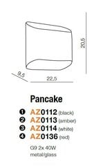 Azzardo настенный светильник Pancake Orange цена и информация | Настенный светильник Конусы | kaup24.ee