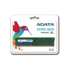 Operatiivmälu A-Data Premier 8GB 1600MHz DDR3 CL11 ADDU1600W8G11-S цена и информация | Оперативная память (RAM) | kaup24.ee
