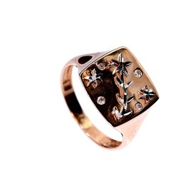 Золотое кольцо CLK351_AU585ZD_000_PI-WH-3,16-17,00 MM цена и информация | Кольцо | kaup24.ee