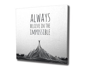 Reproduktsioon Always believe in the impossible hind ja info | Seinapildid | kaup24.ee