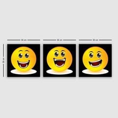 Kolmeosaline reproduktsioon Emoji цена и информация | Картины, живопись | kaup24.ee