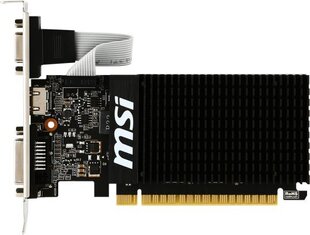 Видеокарта MSI GeForce GT 710 2GB DDR3, 64 bit, HDMI, DVI, D-Sub, GT 710 2GD3H LP цена и информация | Видеокарты | kaup24.ee