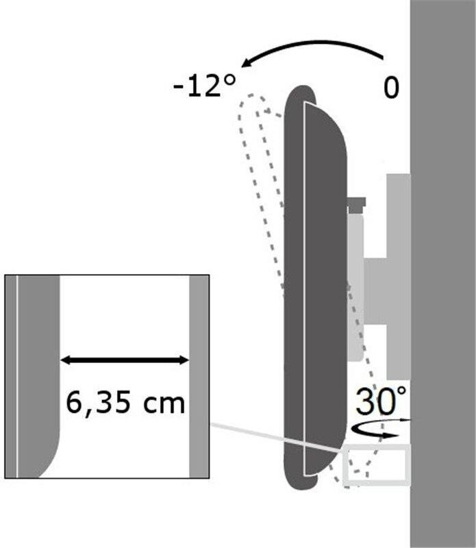 Teleri seinakinnitus, TECHLY 301412, (19-37), 25kg цена и информация | Teleri seinakinnitused ja hoidjad | kaup24.ee