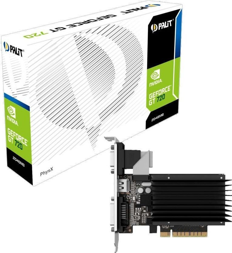 Palit GeForce GT 710 2GB GDDR3 PCIE Box NEAT7100HD46H цена и информация | Videokaardid (GPU) | kaup24.ee