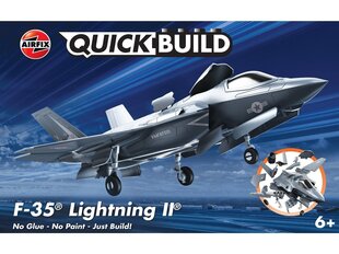 Сборная пластиковая модель Airfix - QUICK BUILD F-35B Lightning II, J6040 цена и информация | Конструкторы и кубики | kaup24.ee