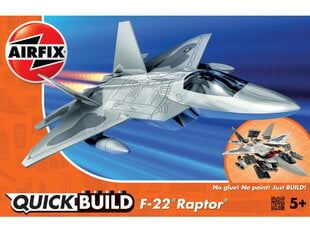 Сборная модель для склеивания Airfix - QUICK BUILD F22 Raptor, J6005 цена и информация | Конструкторы и кубики | kaup24.ee