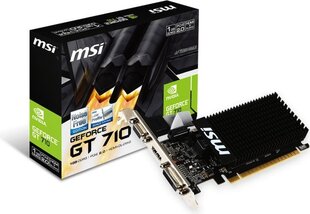 MSI GeForce GT710 1GB DDR3 PCIE GT 710 1GD3H LP hind ja info | Videokaardid (GPU) | kaup24.ee