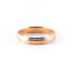 Kuldsõrmus peenete valge roodiumi joontega ZGHK0081 hind ja info | Sõrmused | kaup24.ee