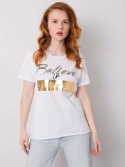 Женская футболка Kinga, белая цена и информация | Футболка женская | kaup24.ee