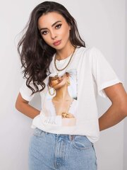 Женская футболка Kinga, белая цена и информация | Женские футболки | kaup24.ee