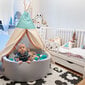 Pallimeri, KiddyMoon Baby, pehme, ümmargune, 90 x 30 cm, 300 palli, ∅ 7 cm, sertifitseeritud, valmistatud Euroopas, Roosa:Heleroosa/Pärl/Läbipaistev цена и информация | Imikute mänguasjad | kaup24.ee