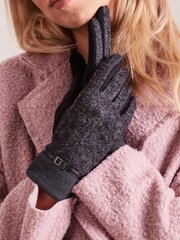 черные перчатки с трикотажной вставкой цена и информация | Женские перчатки | kaup24.ee