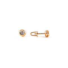 Золотые серьги - гвоздики с бриллиантами ZAKC006881E5RD цена и информация | Серьги | kaup24.ee