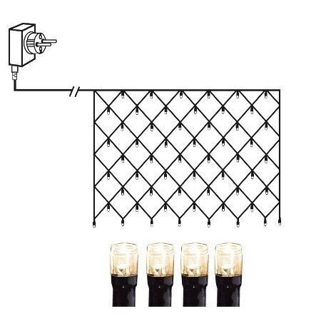 Valgusvõrk MicroLED, 2X1m, 160 valget LED tuld, voolutoide, sise/välis, IP44 цена и информация | Jõulutuled | kaup24.ee