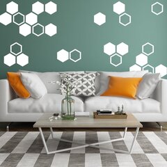 50x пчелиные соты настенные наклейки декор - геометрическая шестигранная наклейка для спальни или гостиной цена и информация | Декоративные наклейки | kaup24.ee