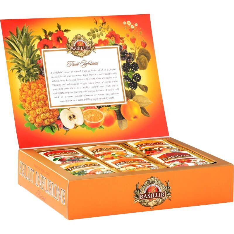 Puuviljatee kinkekomplekt Basilur Fruit Infusions Assorted, 60 tk hind ja info | Tee | kaup24.ee