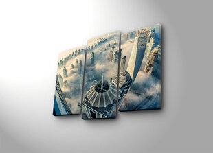 Репродукция из трех частей Город в тумане цена и информация | Картины, живопись | kaup24.ee