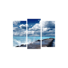 Репродукция из трех частей Небо и море цена и информация | Картины, живопись | kaup24.ee