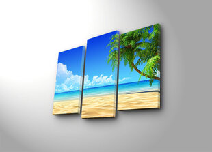 Репродукция из трех частей Пляж цена и информация | Картины, живопись | kaup24.ee