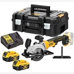 Ketassaag DeWalt 18V, 2 x 5Ah, 115mm, DCS571P2-Qwtstak kohver цена и информация | Пилы, циркулярные станки | kaup24.ee