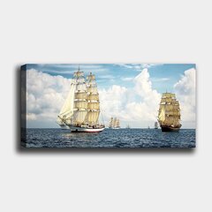 Репродукция Корабли в море цена и информация | Настенные деревянные декорации | kaup24.ee