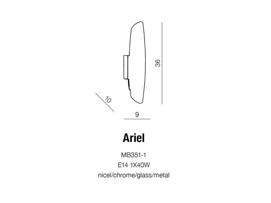 Seinalamp Azzardo Ariel hind ja info | Seinavalgustid | kaup24.ee