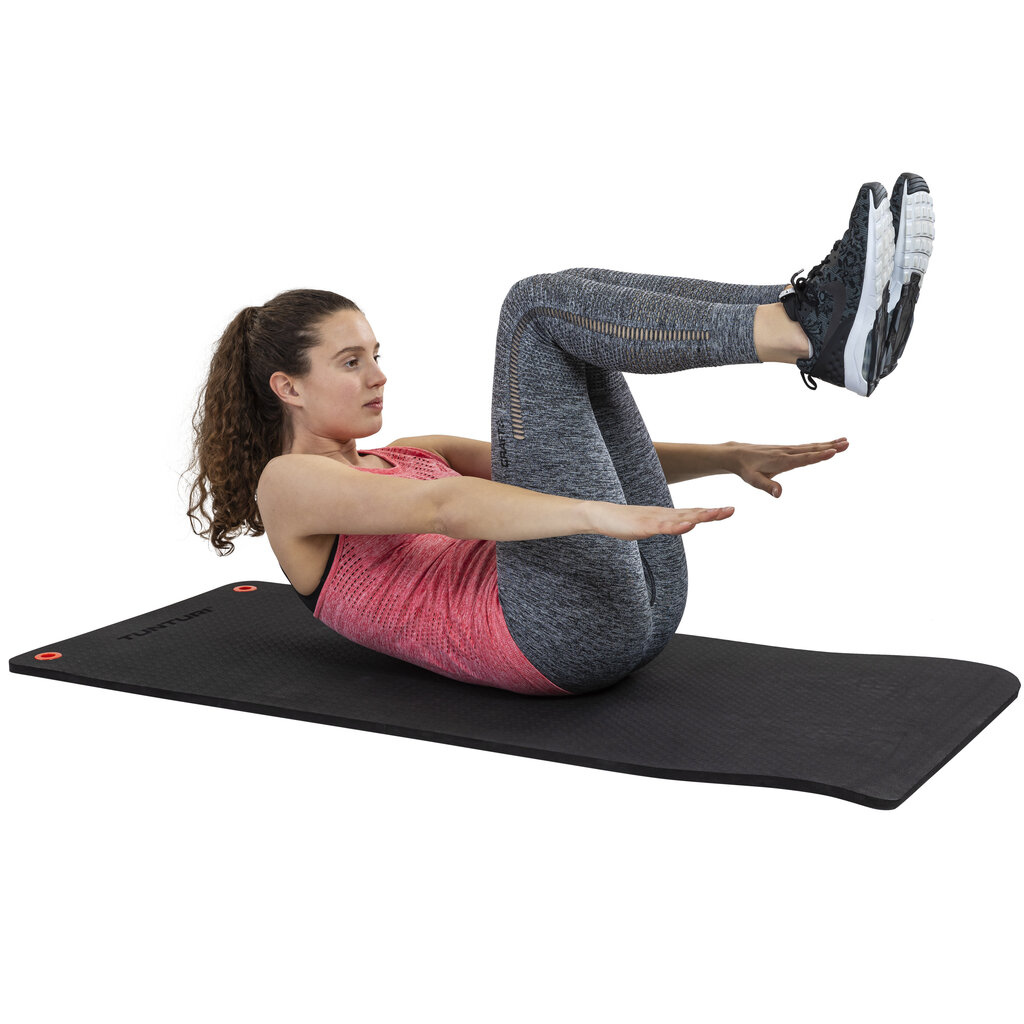 Treeningmatt Tunturi Fitnessmat Pro 140x60x1,5 cm, must hind ja info | Joogamatid | kaup24.ee