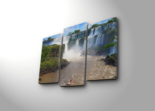 Репродукция из трех частей Водопад цена и информация | Картины, живопись | kaup24.ee