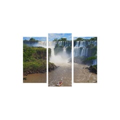 Репродукция из трех частей Водопад цена и информация | Картины, живопись | kaup24.ee