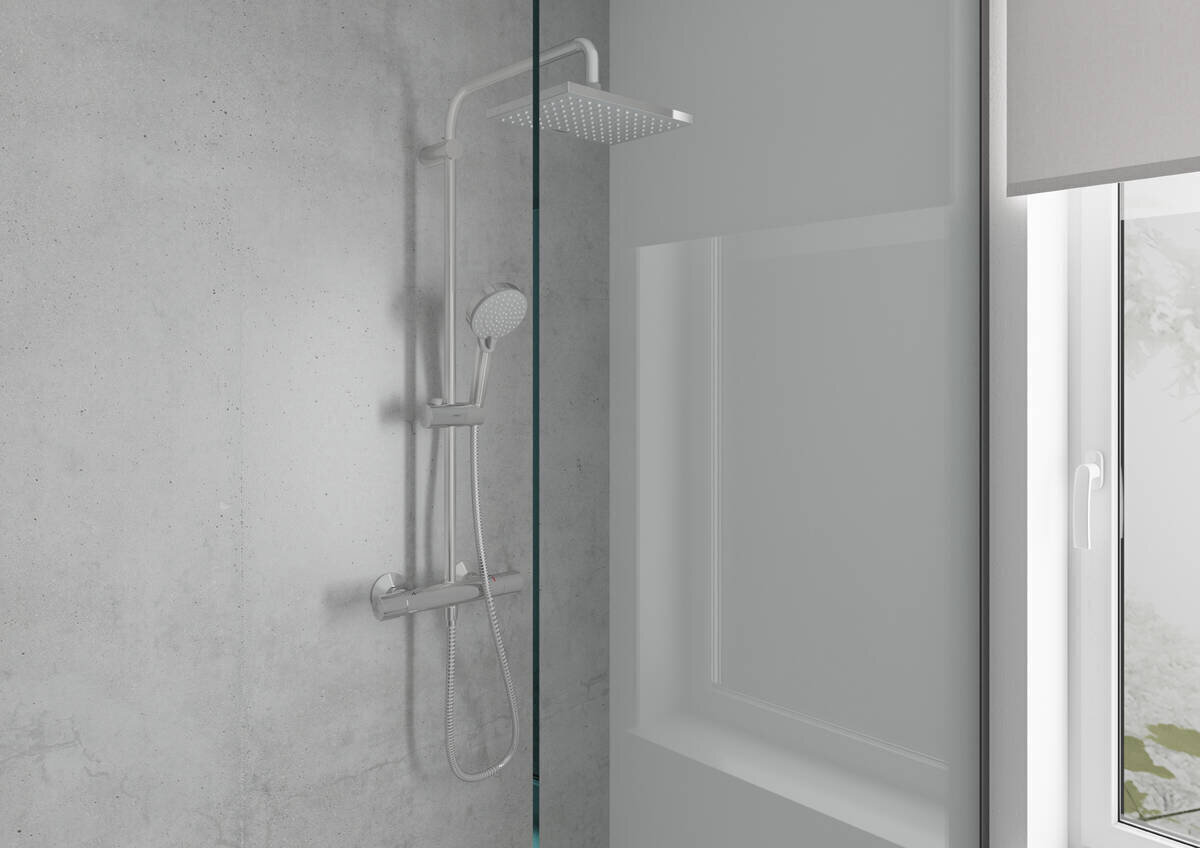 Hansgrohe Vernis Shape 230 termostaatiline dušisüsteem, 26286000 hind ja info | Komplektid ja dušipaneelid | kaup24.ee