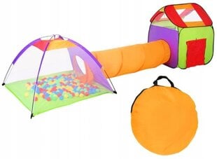 Палатка детская 3 в 1 - иглу-домик с тоннелем + мячи цена и информация | Детские игровые домики | kaup24.ee