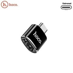 Hoco UA5 Type-C Коннектор на USB 2.0 Type A Гнездо Адаптер Переходник Провода с OTG функцией Черный цена и информация | Адаптеры и USB-hub | kaup24.ee