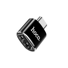 Hoco UA5 Type-C Коннектор на USB 2.0 Type A Гнездо Адаптер Переходник Провода с OTG функцией Черный цена и информация | Адаптеры и USB-hub | kaup24.ee