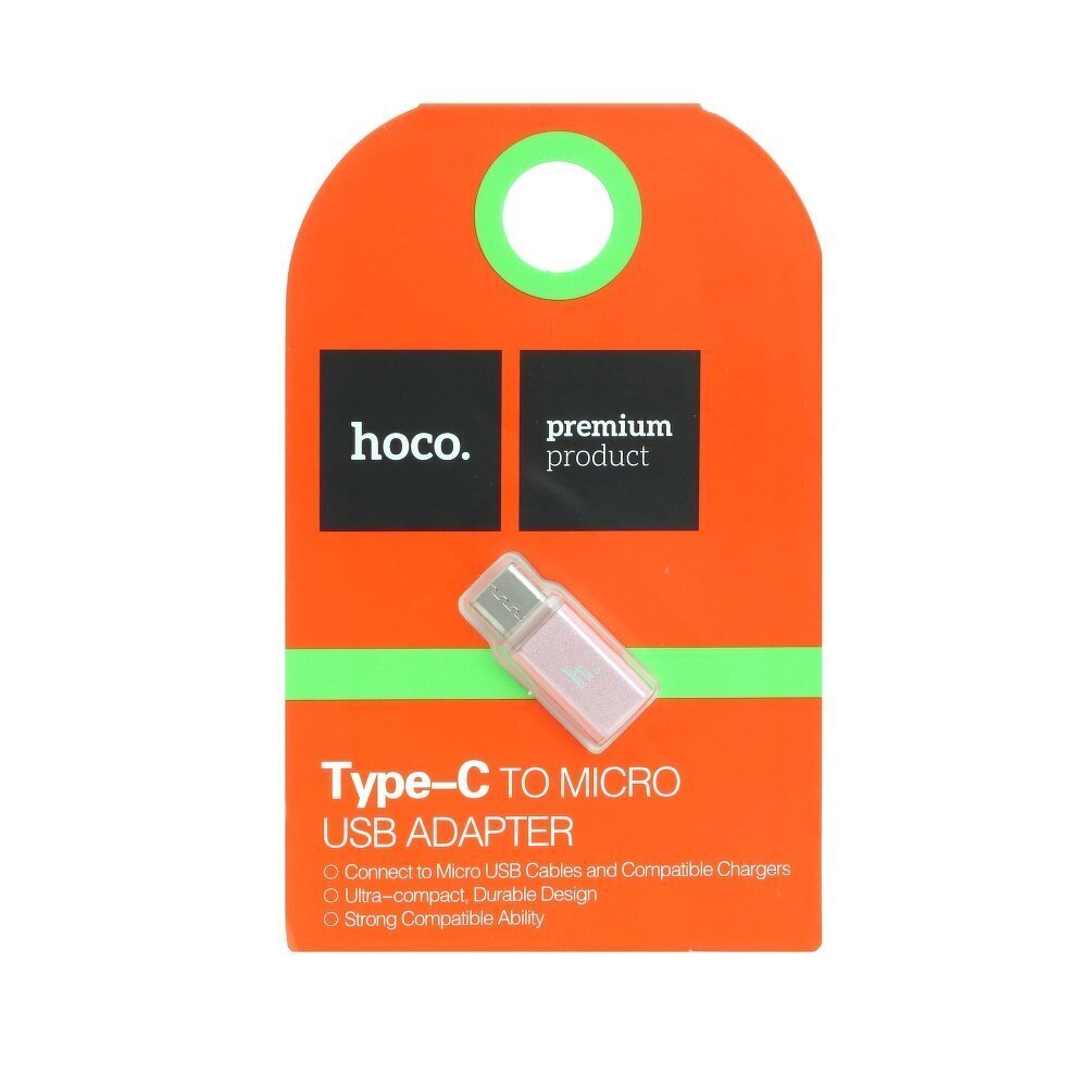 Micro USB - Type-C adapter, microUSB - Type C adapter, HOCO hind ja info | USB jagajad, adapterid | kaup24.ee