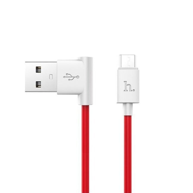 hoco UPM 10 L-kujuline mikro-USB andmesidekaabel Punane цена и информация | Kaablid ja juhtmed | kaup24.ee