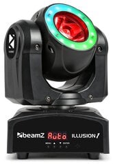 BeamZ Illusion 1 Светодиодный луч с подвижной головкой и светодиодным кольцом цена и информация | Гудки для вечеринки Clown Face (4шт.) | kaup24.ee