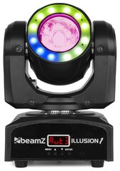BeamZ Illusion 1 Светодиодный луч с подвижной головкой и светодиодным кольцом цена и информация | Гудки для вечеринки Clown Face (4шт.) | kaup24.ee