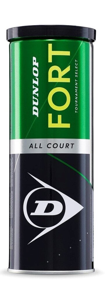 Tennisepallid Dunlop FORT ALL COURT TS 3tk hind ja info | Välitennise tooted | kaup24.ee