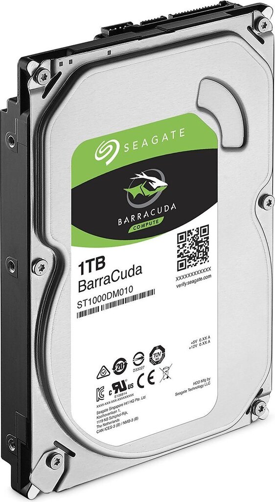 Seagate BarraCuda 1TB 6Gb/s SATA, ST1000DM010 цена и информация | Sisemised kõvakettad (HDD, SSD, Hybrid) | kaup24.ee