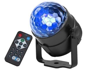 Diskopalli LED RGB 7 režiimi + 360 ° 7056 kaugjuhtimispult цена и информация | Настольная лампа | kaup24.ee