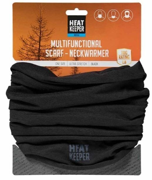 Multifunktsionaalne soojust hoidev torusall Heat Keeper, must цена и информация | Meeste sallid, mütsid ja kindad | kaup24.ee
