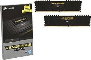 Corsair Vengeance LPX 16GB DDR4 DRAM 2400MHz C16 Memory Kit (CMK16GX4M1A2400C16) цена и информация | Оперативная память (RAM) | kaup24.ee