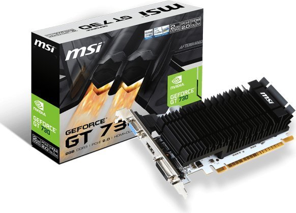 Videokaart MSI GeForce GT730 2GB DDR3 PCIE N730K-2GD3H/LP цена и информация | Videokaardid (GPU) | kaup24.ee