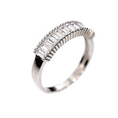 Серебряное кольцо NO214-2S13409-R_AG925ZD_001_01-2,66-18,00 MM цена и информация | Кольца | kaup24.ee