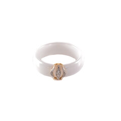 Белое керамическое кольцо с бриллиантами ZGFY00673R5YD цена и информация | Кольцо | kaup24.ee